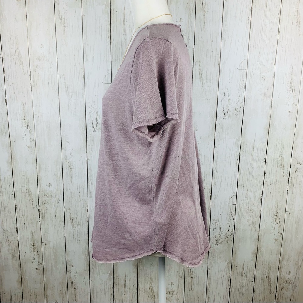 🔥PST🔥URBAN OUTFITTERS WEAREVER V-NECK TEE RELAXED SHIRT LAVENDER MEDIUM NWT - Picture 5 of 9